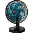 Ventilador de Mesa Cadence Refresh Turbo Pro 6 Pás Preto e Azul VTR420 127V